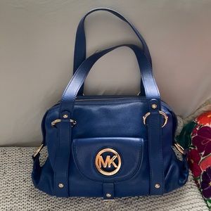 MK Royal Blue Leather Bag.